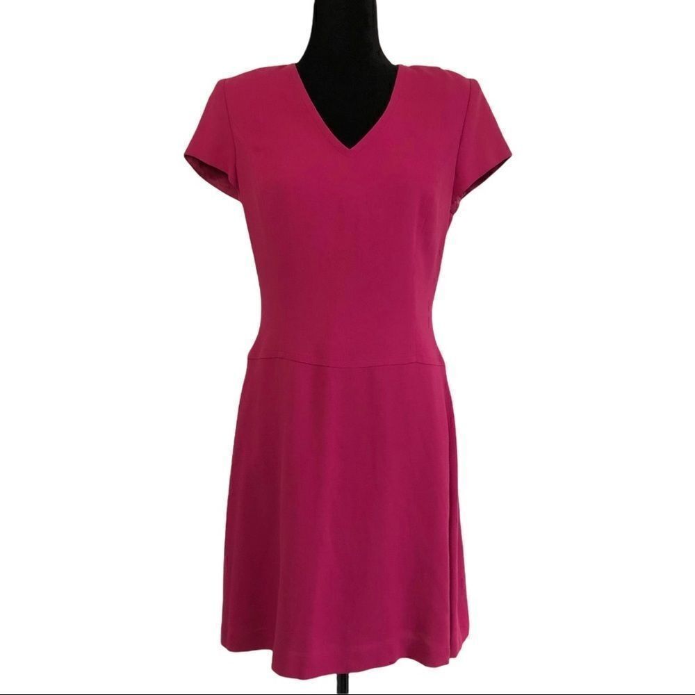 Linda Allard Ellen Tracy Fuschia Pink Dress - 4